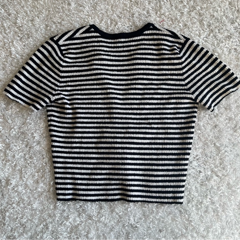 vintage striped zip crop top - Picture 2 of 2